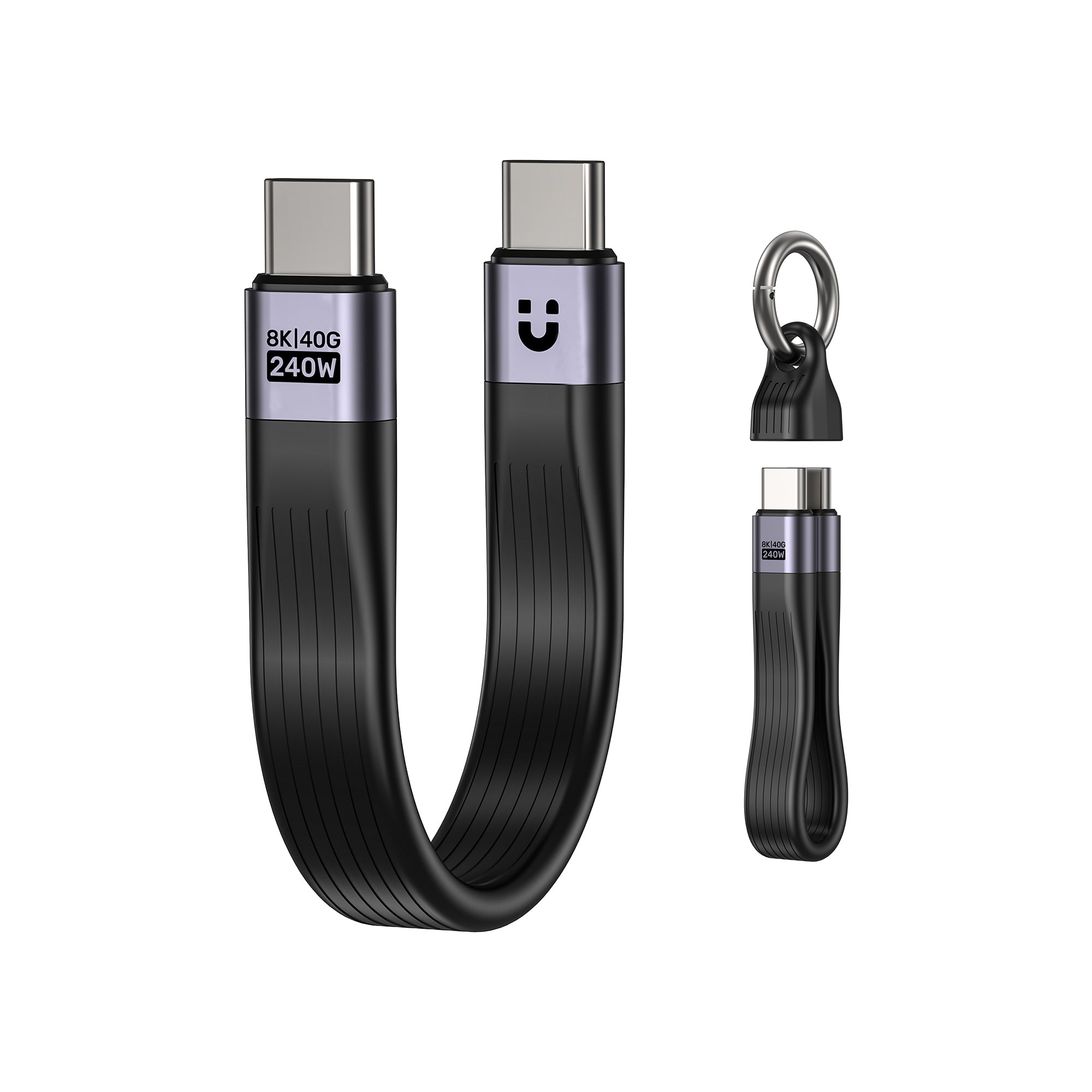 Full-Featured USB4 Keychain Cable with 240W PD